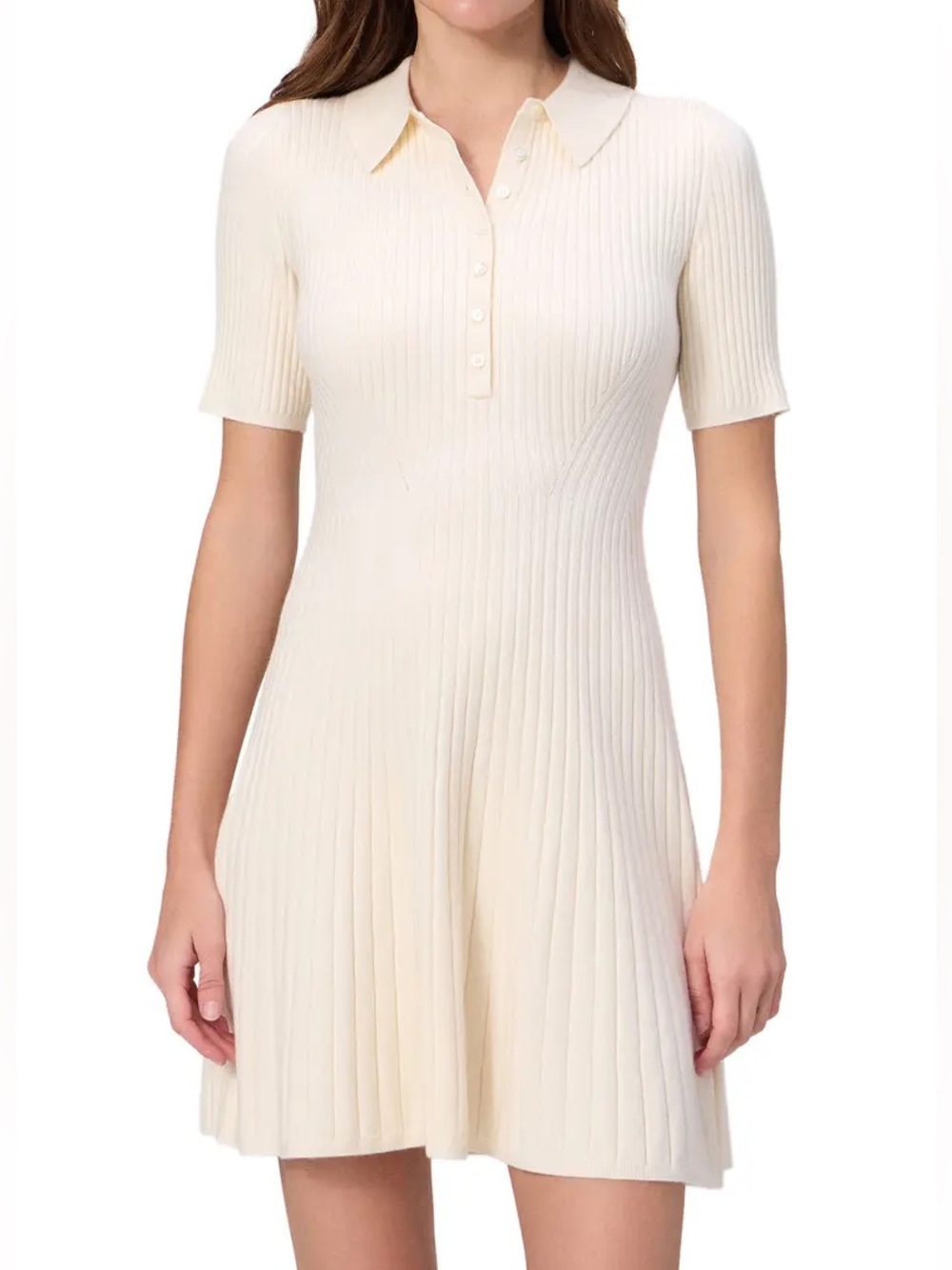 PAIGE Olie Rib Polo Sweater Dress NWT in M
